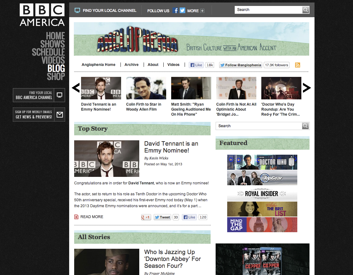 Anglophenia | British Culture with an American Accent | BBC America