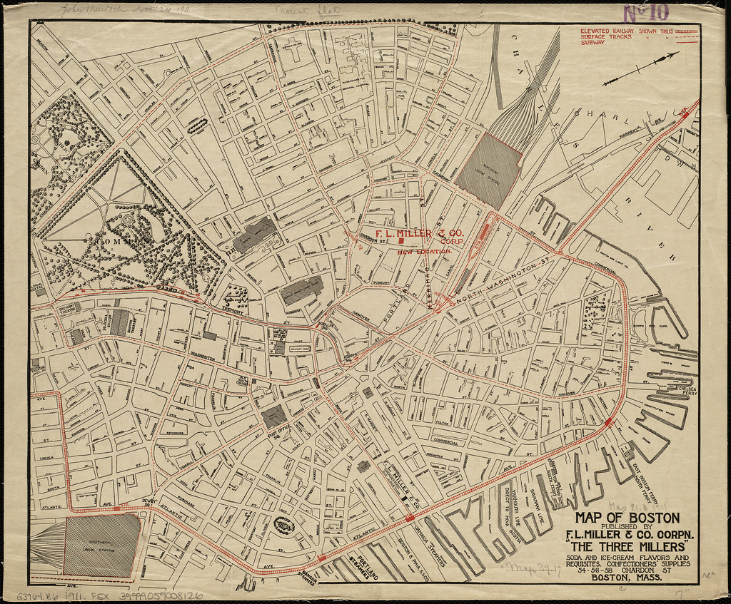 Map of Boston by Norman B. Leventhal Map Center at the BPL