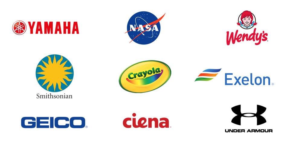 mindgrub clients: yamaha, nasa, wendy's, smithsonian, crayola, exelon, geico, ciena, under armor