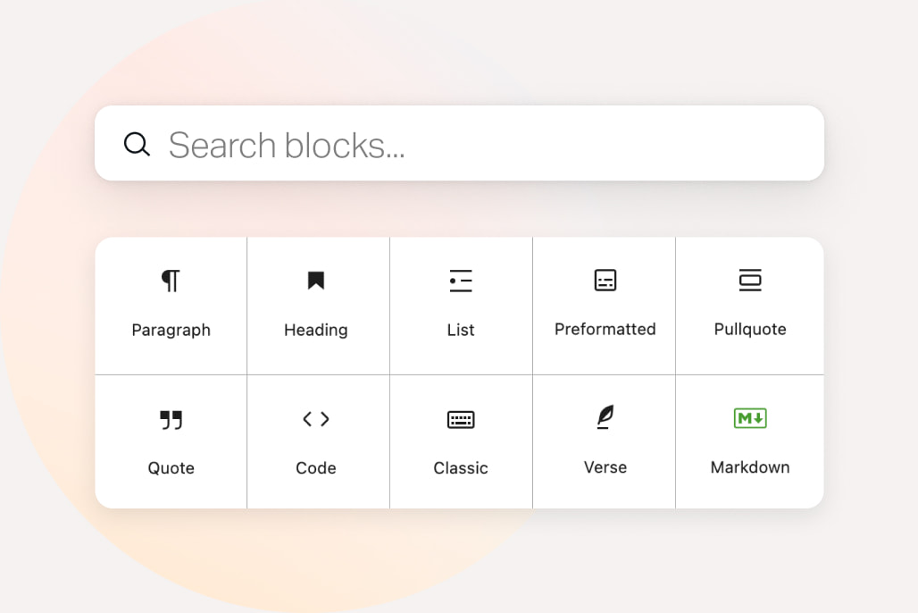 search block list