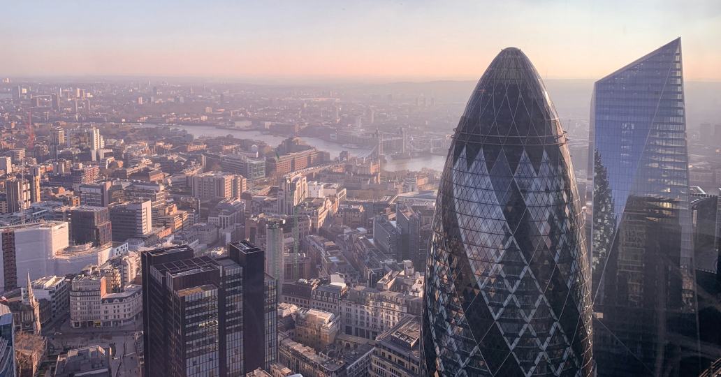 View of the city of London skyline