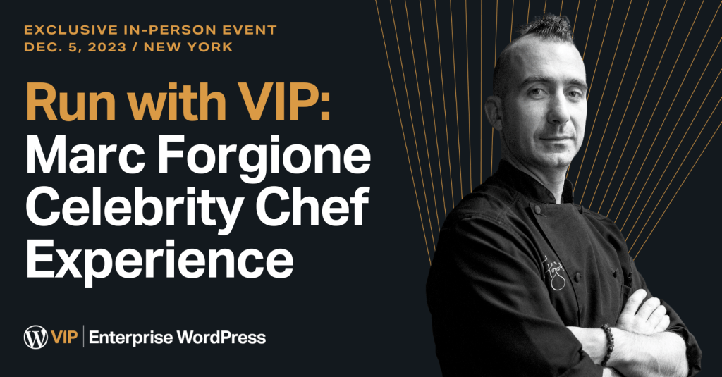 Run with VIP: Marc Forgione Celebrity Chef Experience