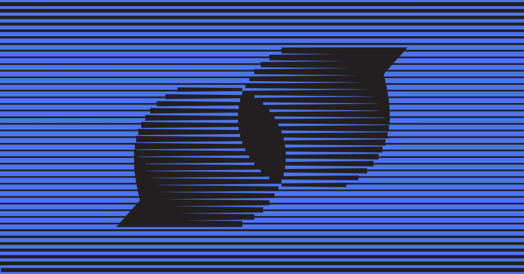 Abstract image with two interlocking circles.