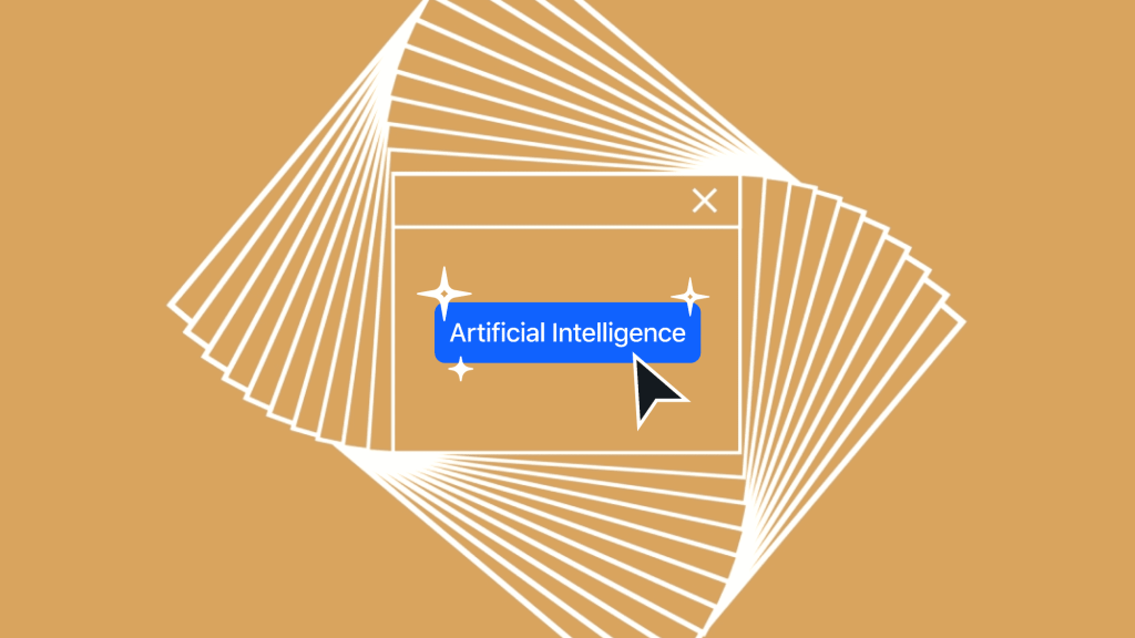 Illustration with text "artificial intelligence"